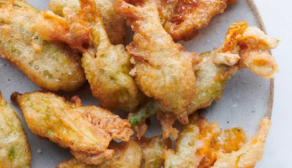 Plato con verduras fritas