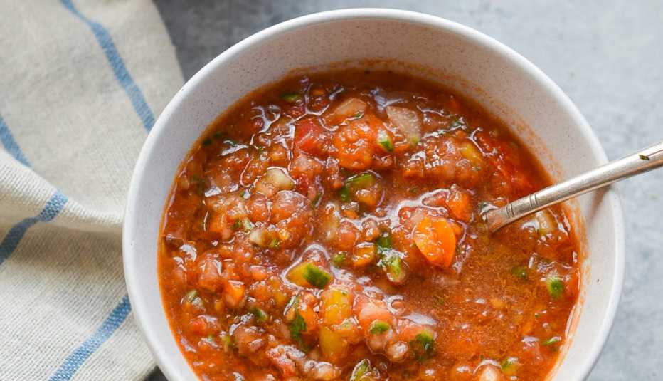 Gazpacho con ajo asado