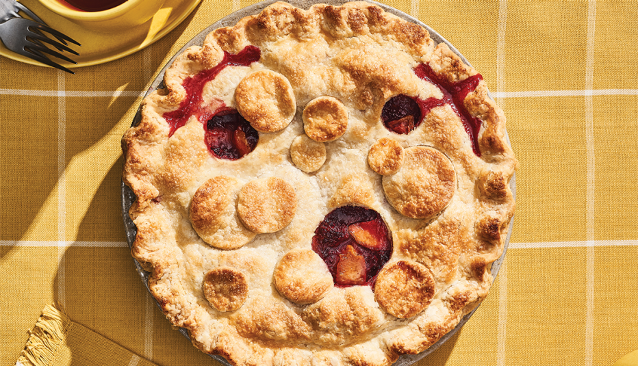 tarta de moras y durazno