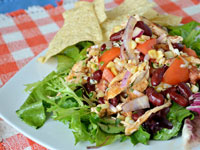 Plato de ensalada de pollo