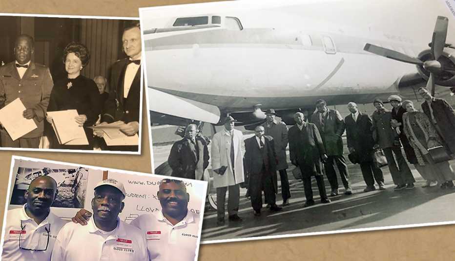 Tres imágenes diferentes del teniente coronel Herbert H. Jones Jr.