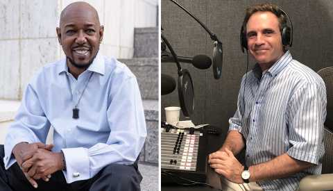 Ray Gibson, a la izquierda, y Eric Marcus, a la derecha, ambos trabajan para preservar las historias de la comunidad LGBTQ+ mayor.