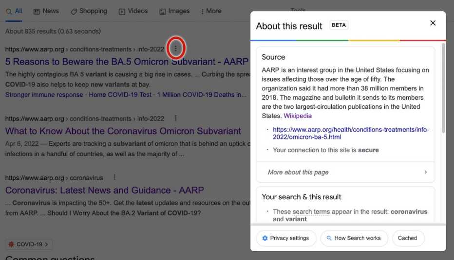 Herramienta de google para identificar el origen de la información