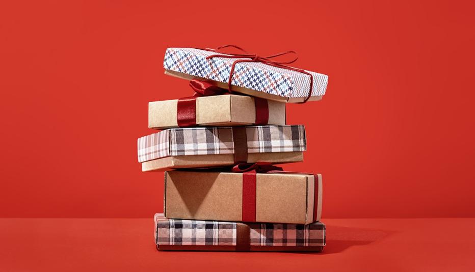 Pile of holiday gifts