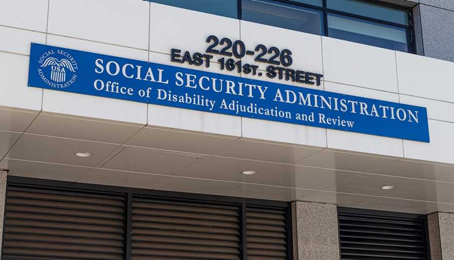 Fachada de una oficina de la Adjudicación de discapacidad y revisión del Seguro Social.