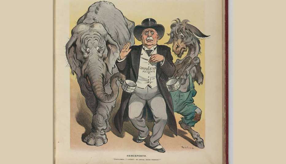 Una portada de la revista Puck en 1905