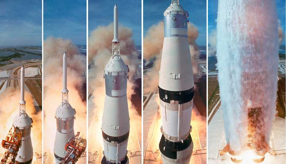 Cohete Saturno durante la misión Apollo 11 Cohete Saturno durante la misión Apollo 11