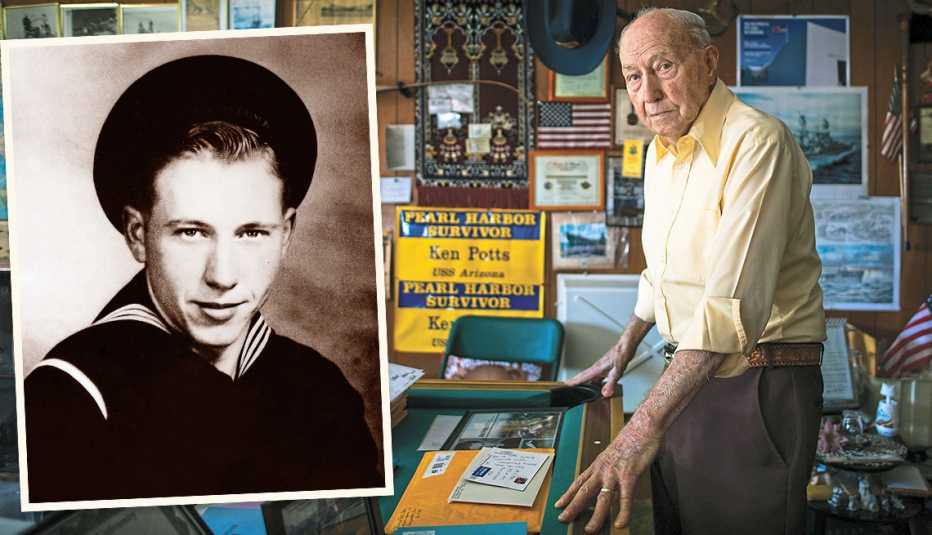 Ken Potts en su casa en Provo, Utah