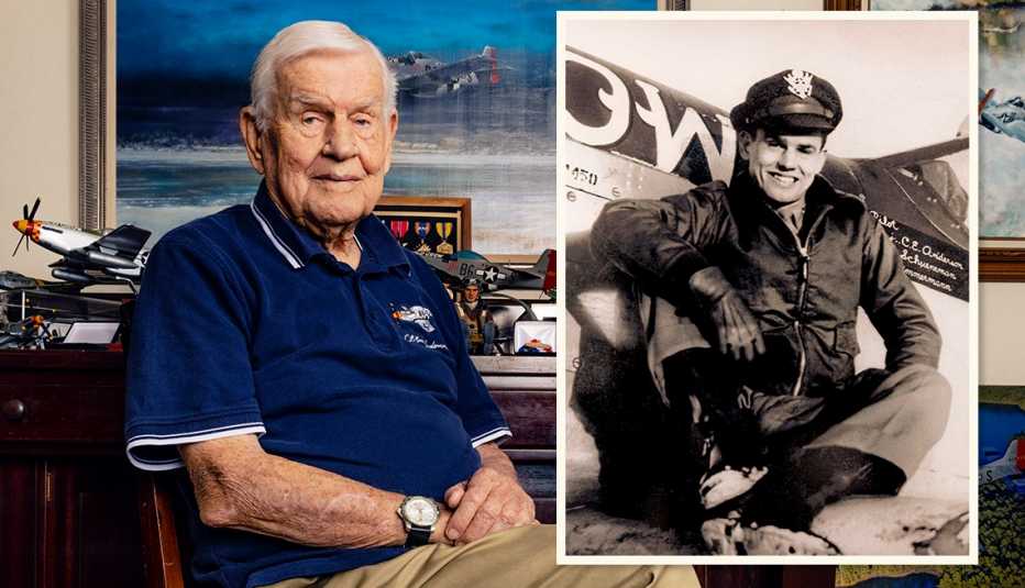 Piloto de la Segunda Guerra Mundial Clarence Bud Anderson