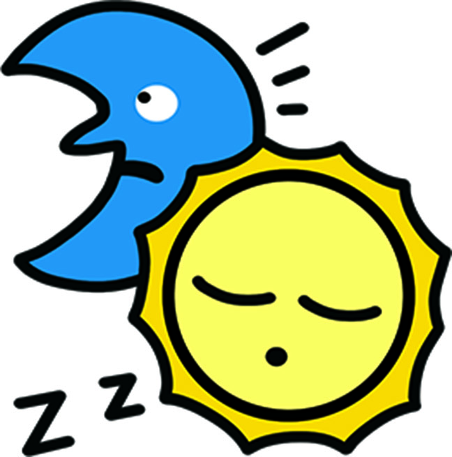 Ilustración de una Luna y un Sol