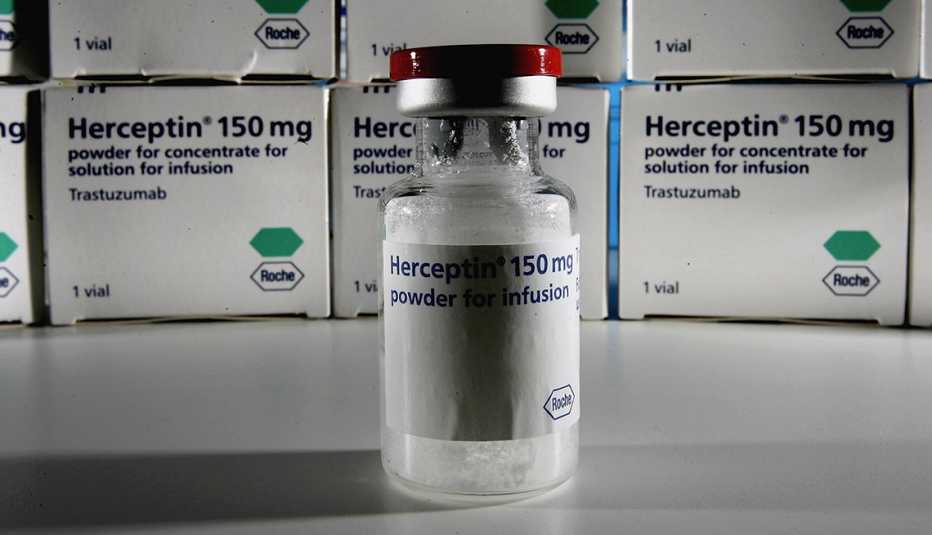 Vial del medicamento Herceptin Vial del medicamento Herceptin