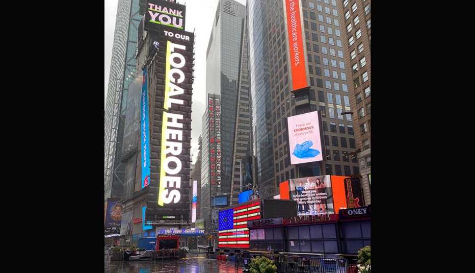 Times Square sin gente