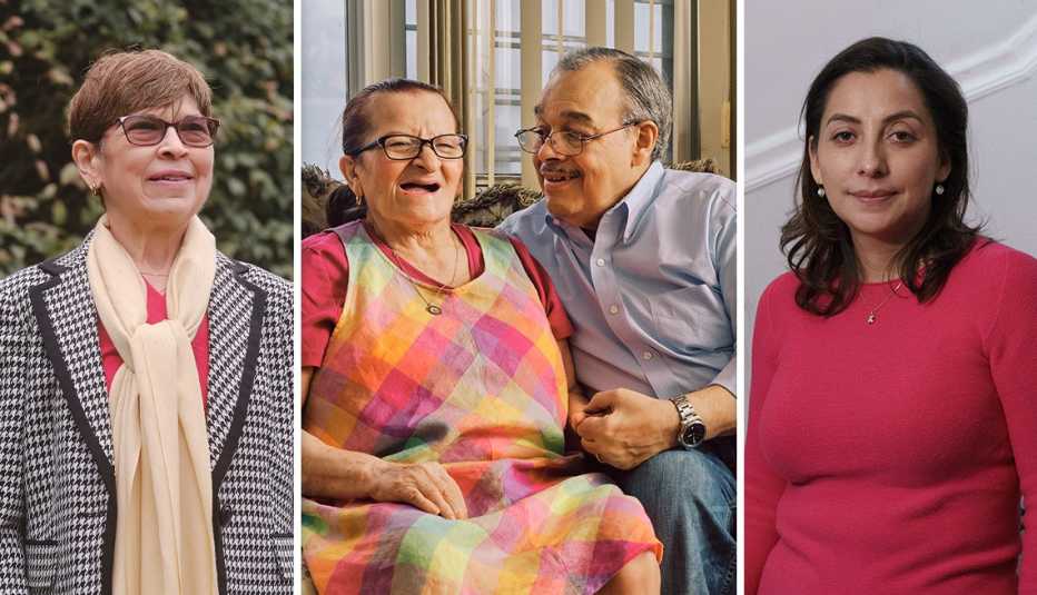 Desde la izquierda: Martha Villanigro-Santiago; María y William Rodríguez; Perla Castro