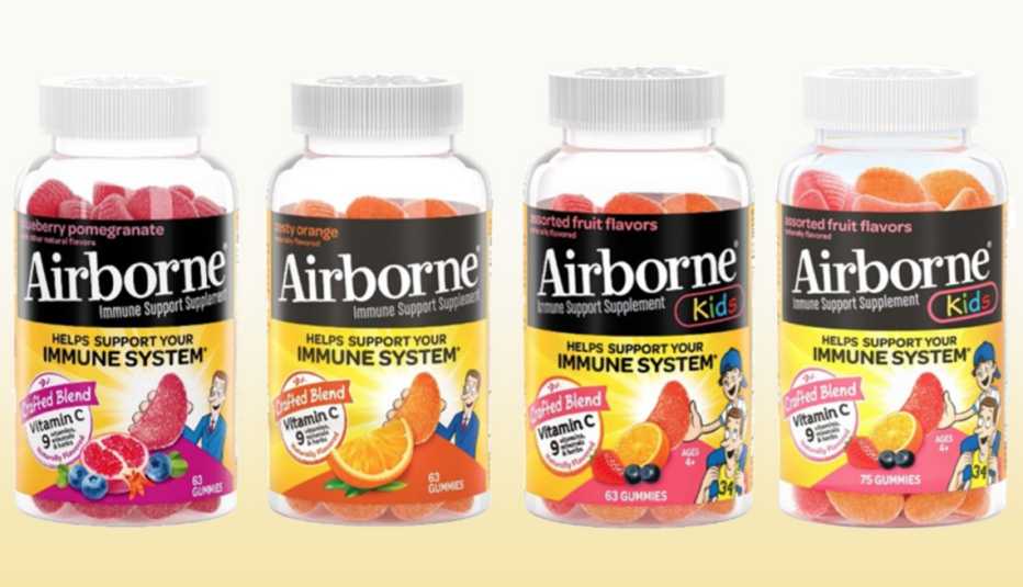 Varias botellas de suplementos Airborne Varias botellas de suplementos Airborne