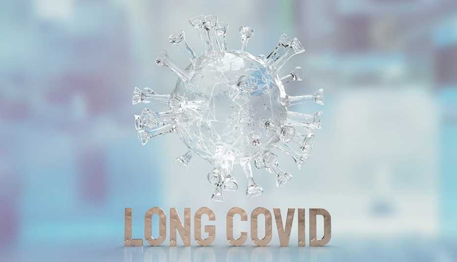Una partícula del virus de la COVID transparente