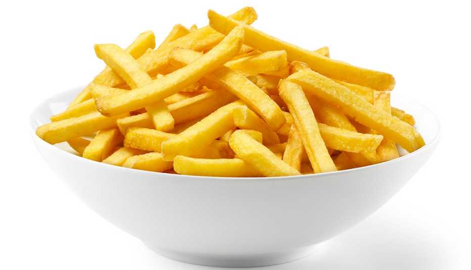 Envase con papas fritas Envase con papas fritas