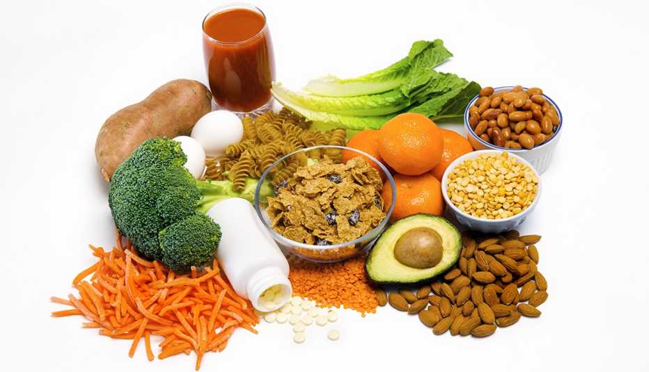 Frutas, vegetales y nueces