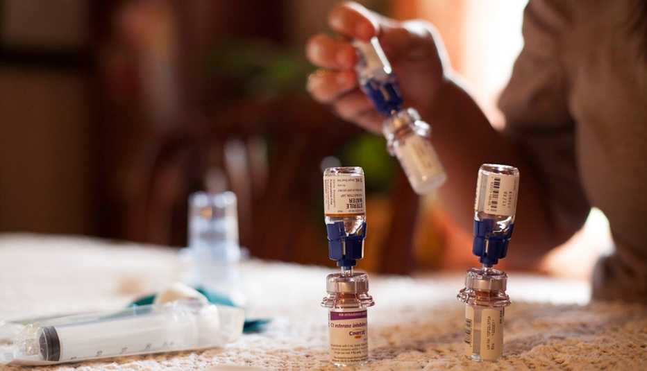 Frascos de medicina para ser inyectada