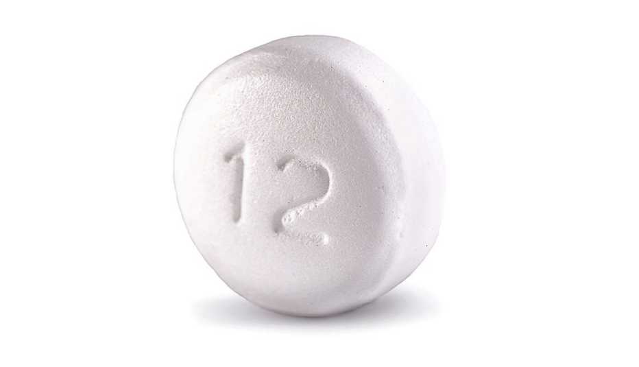 Pastilla blanca y redonda, metroformin