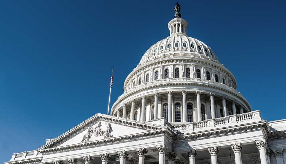 Vista del exterior del Capitolio de Estados Unidos