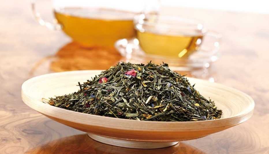Hojas de té verde