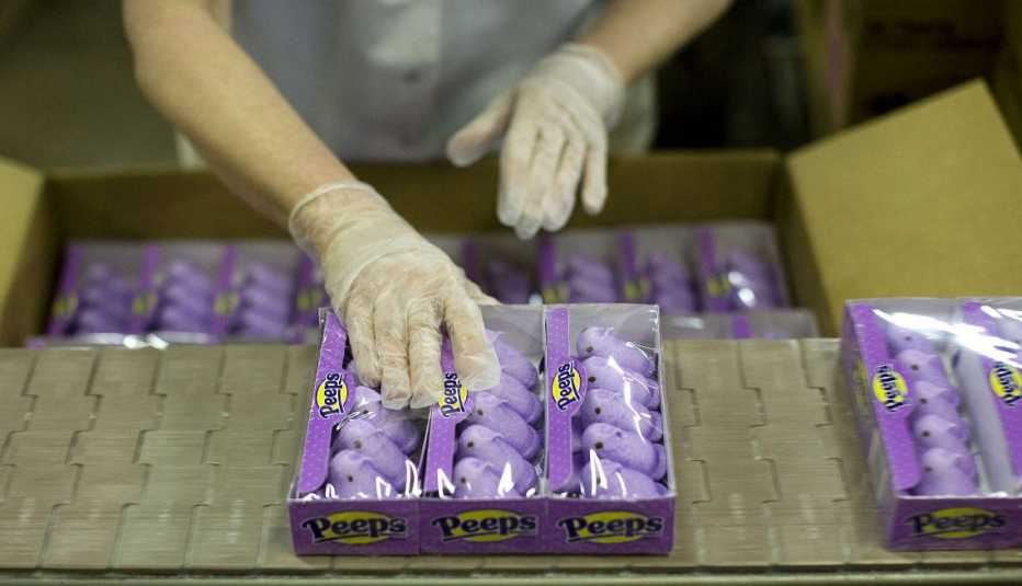 Dulces Peeps empacados
