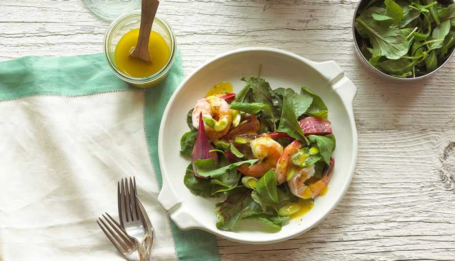 Ensalada de camarones