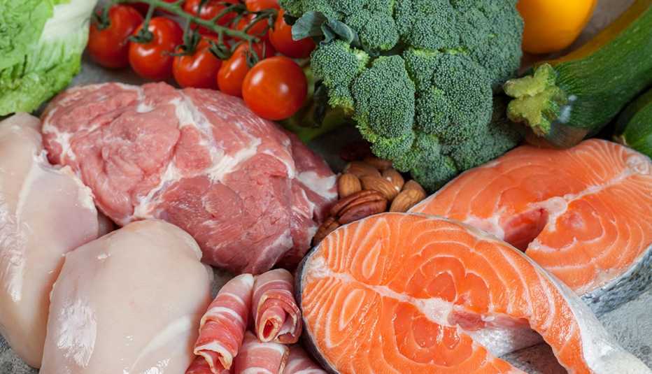 Vegetales, carnes y pescados