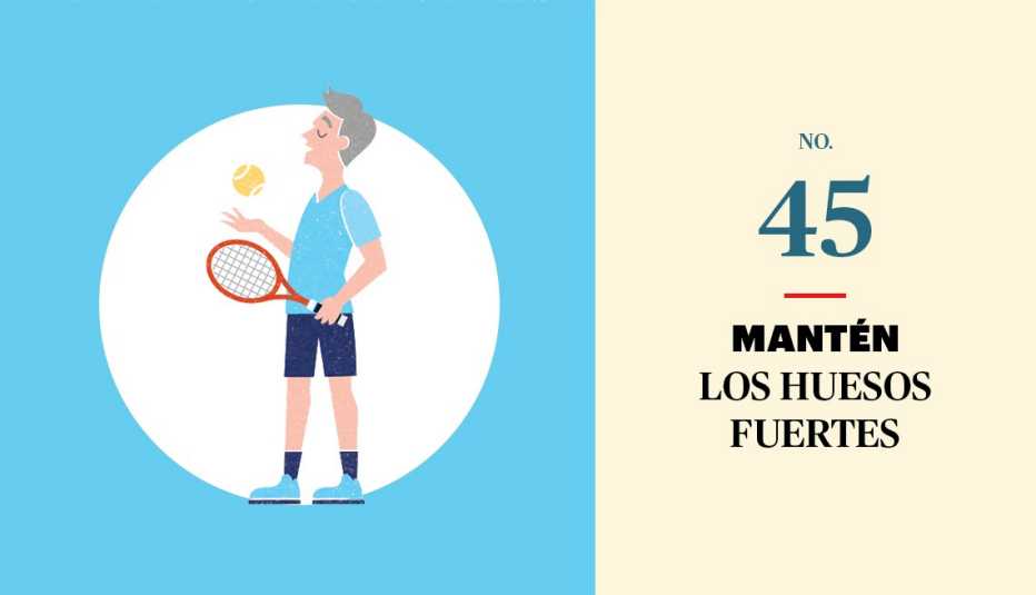 Gráfico de un hombre listo para jugar tenis