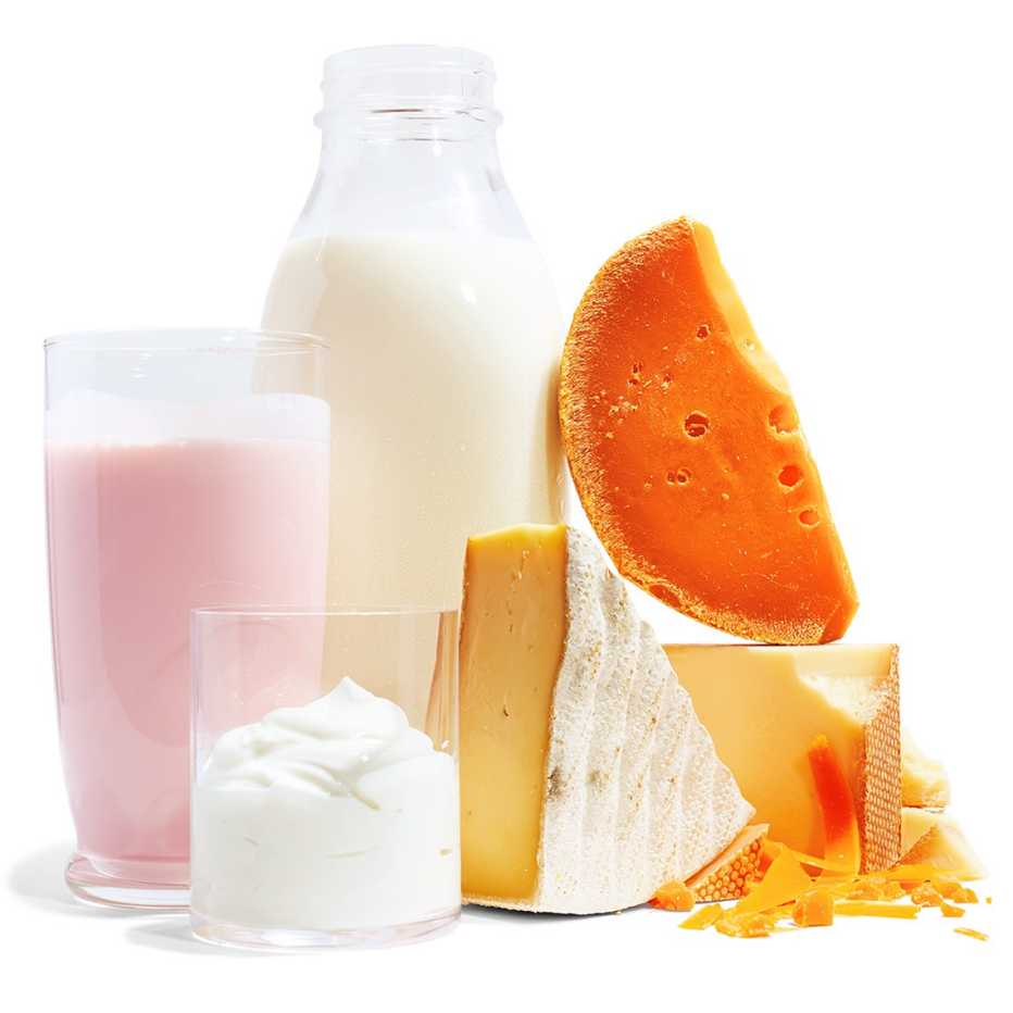 Diferentes productos lacteos fortificados