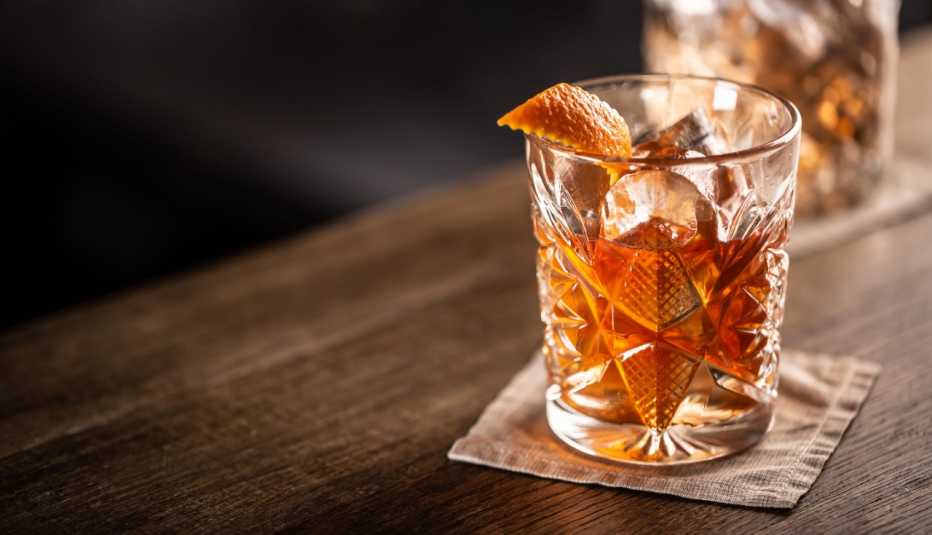 Vaso con whiskey