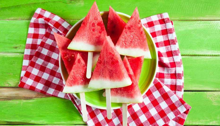 Paletas de sandía