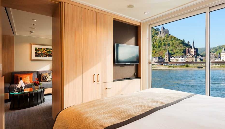 Vista de la habitación de un crucero