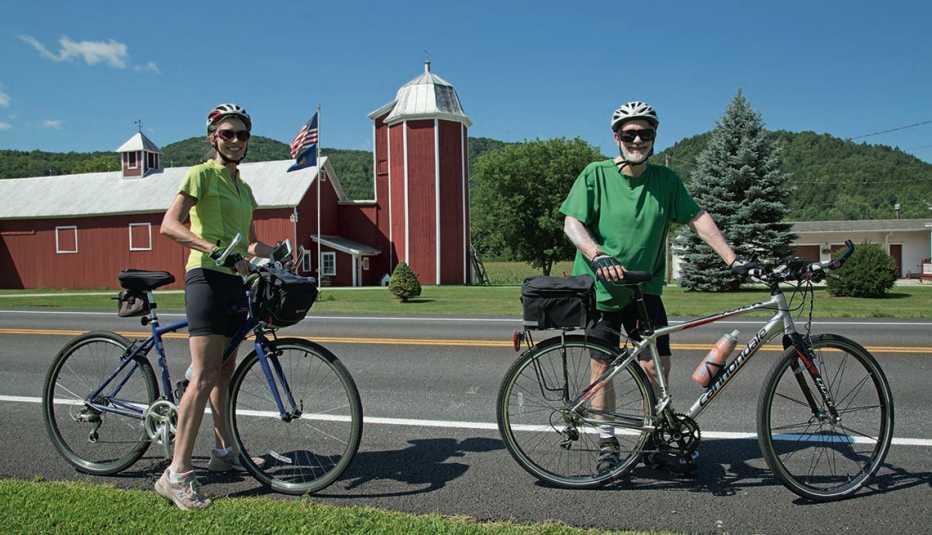 Ciclistas en Quebec