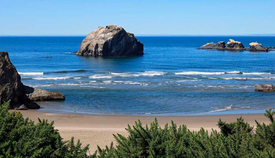 Foto de Face Rock desde la playa