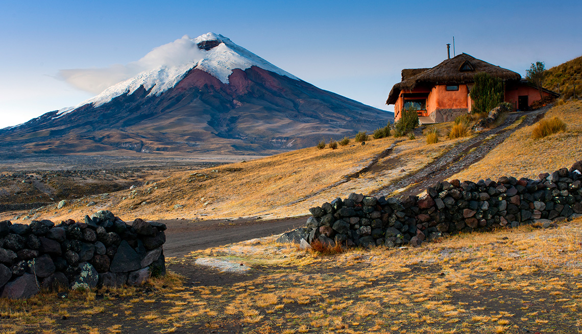 Volcán en el parque nacional Cotopaxi en Ecuador