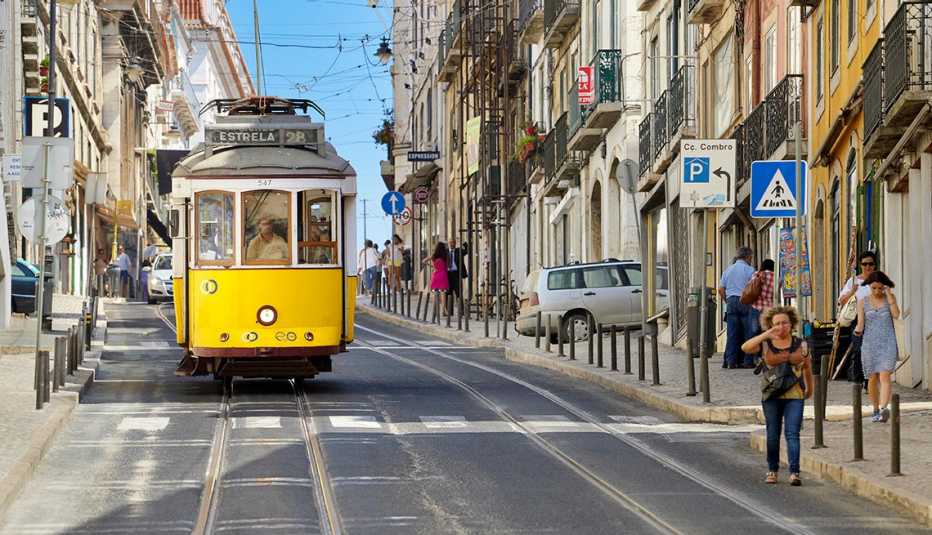 Transporte popular en Lisboa, Portugal.