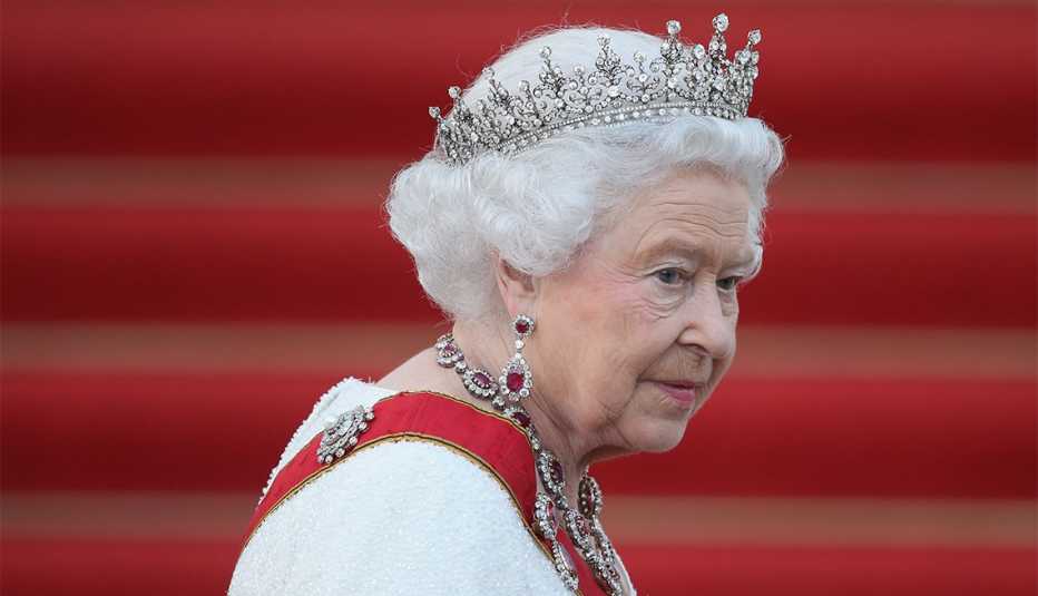Primer plano de la reina Isabel II