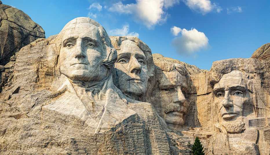 Parque Nacional Conmemorativo del Monte Rushmore en Dakota del Sur.