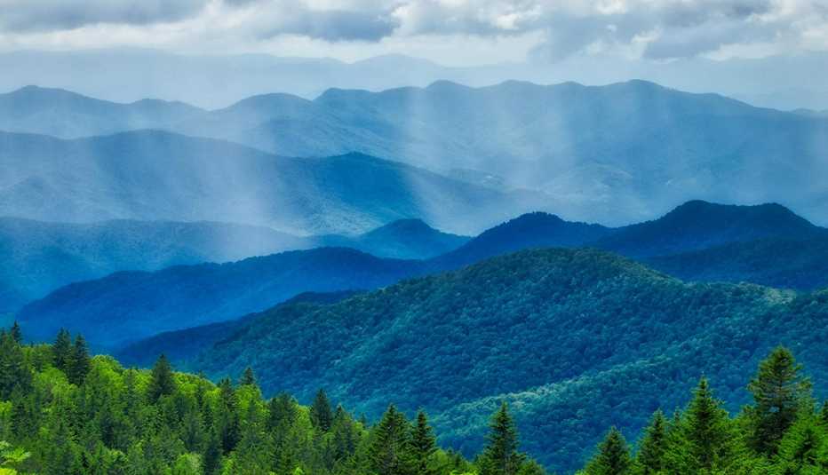 Vista de una zona montañosa