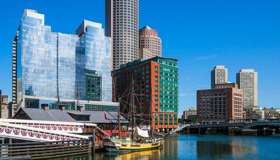 Ciudad de Boston en el horizonte