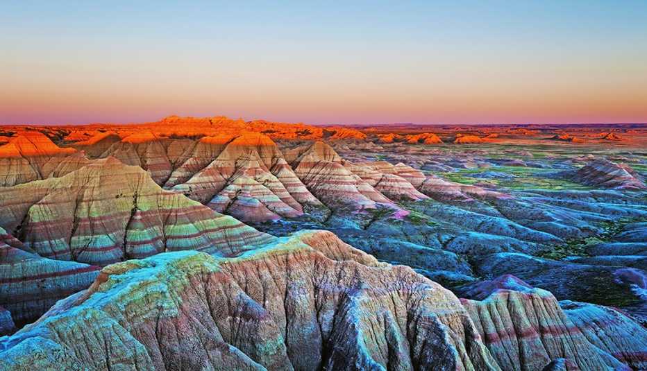 Imagen del parque nacional Badlands en Dakota del Sur