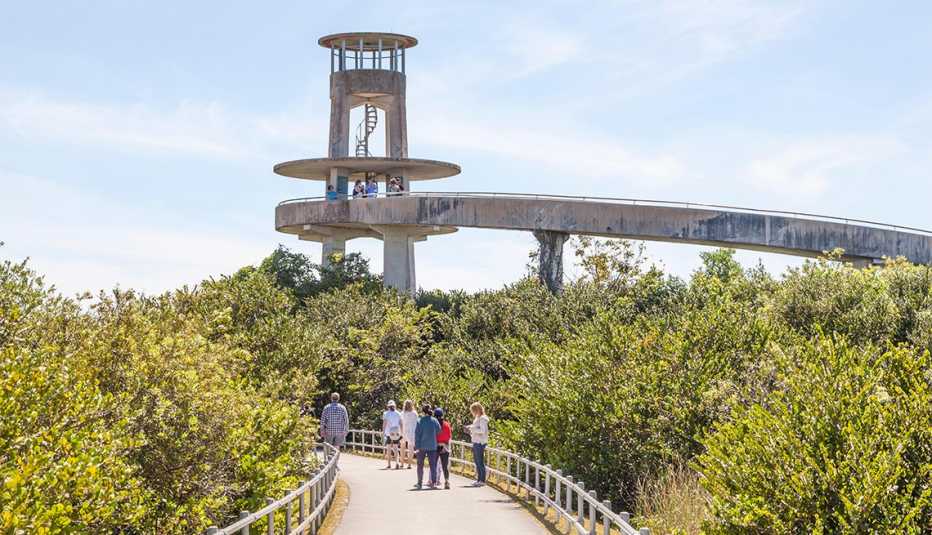 Torre de observación Shark Valley en el Parque Nacional Everglades