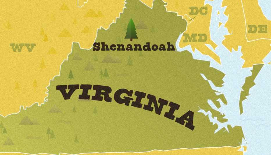 Mapa de Virginia Mapa de Virginia