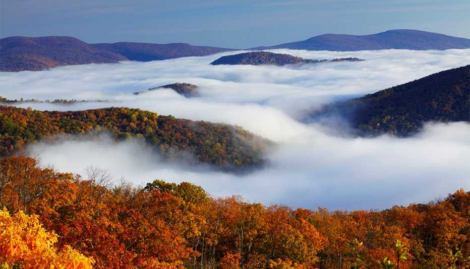 Colores de otoño en el Shenandoah National Park Colores de otoño en el Shenandoah National Park