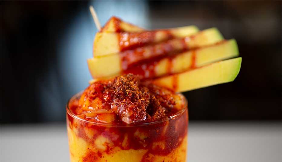 Bebida de chamango decorada