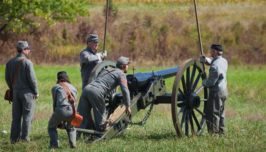 Recreación de la Guerra Civil en Gettysburg, Pensilvania