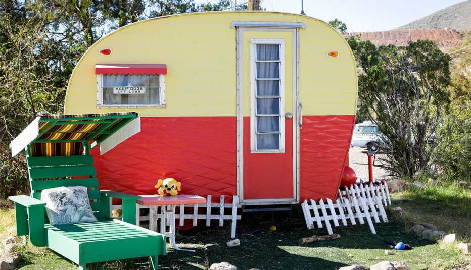 Casa rodante retro en Shady Dell vintage trailer park Casa rodante retro en Shady Dell vintage trailer park