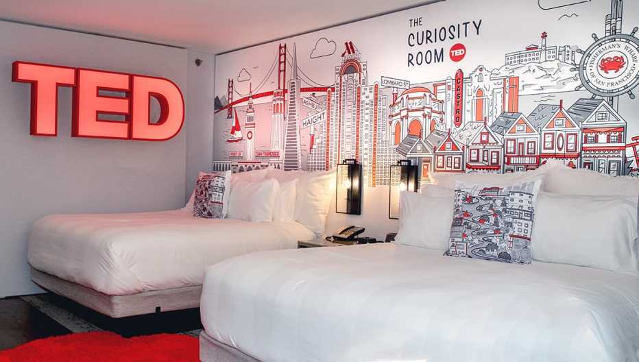 Habitación de la curiosidad por ted en el hotel Marriott Marquis en San Francisco