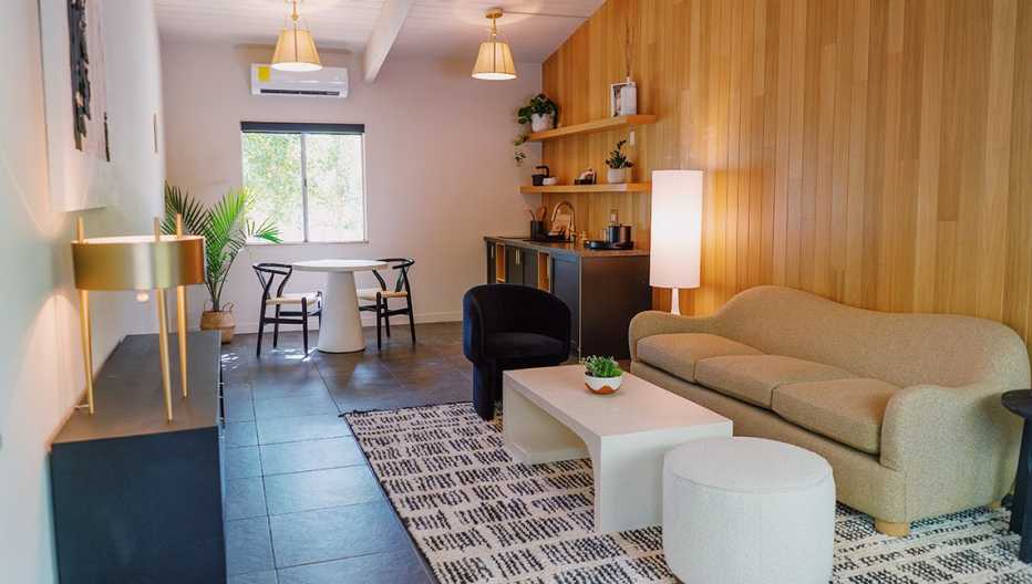 Área de sala de estar de Azure Sky Agava